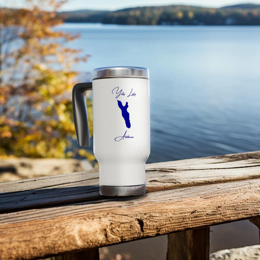 lifestyle image of Yates Lake Alabama Travel Mug