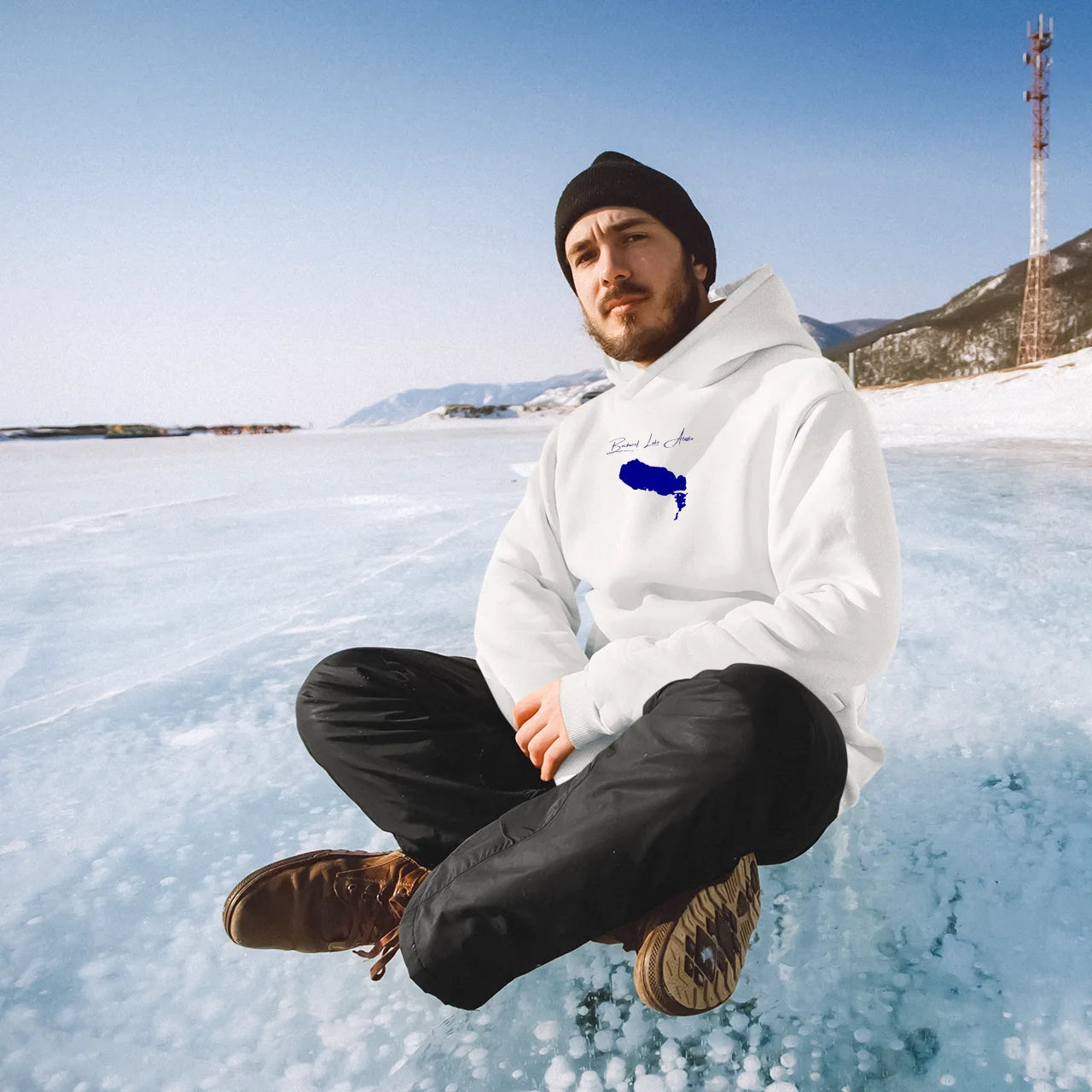 lifestyle image of Becharof Lake Alaska Hoodie