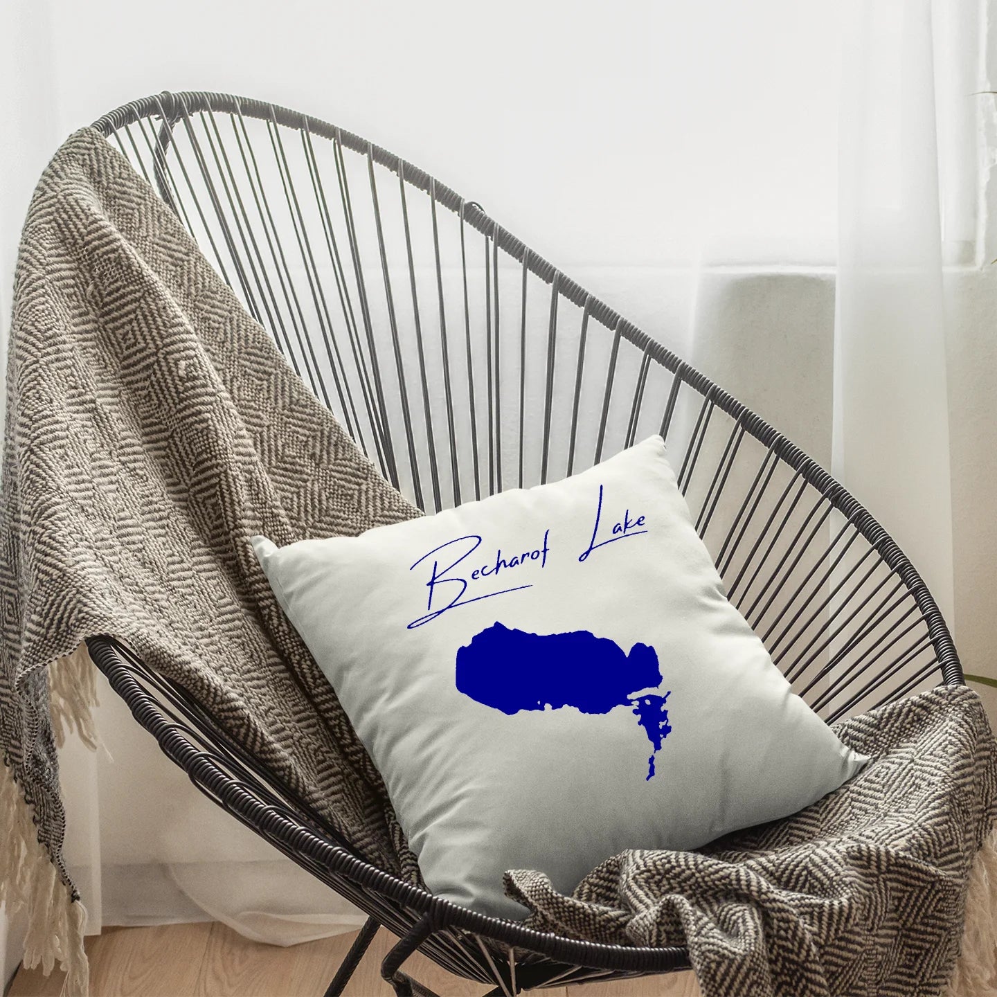 lifestyle image of Becharof Lake Alaska Pillow