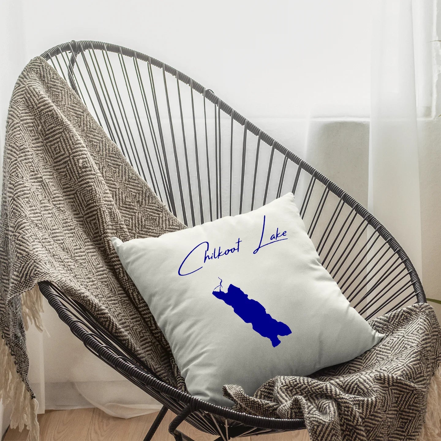 lifestyle image of Chilkoot Lake Alaska Pillow