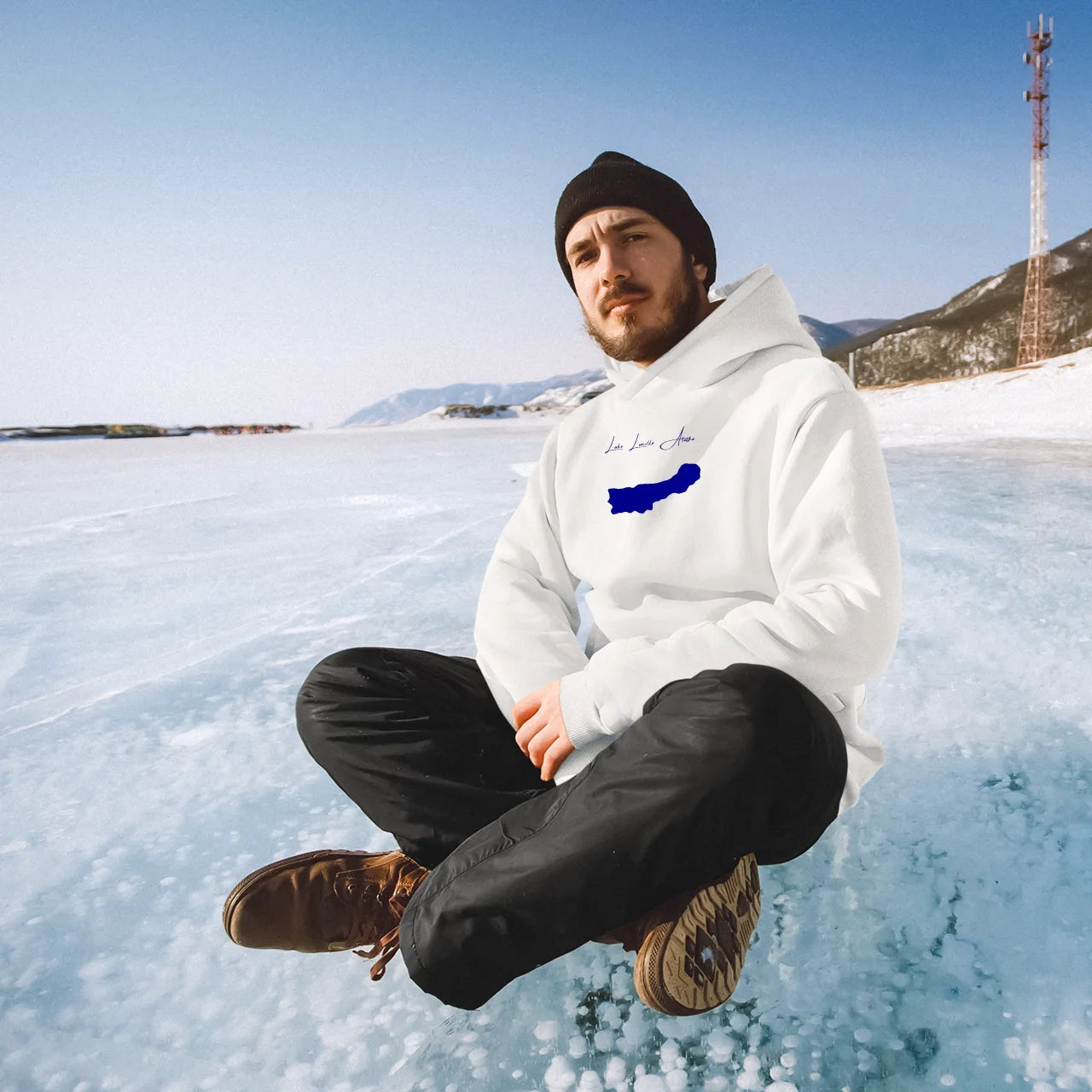 lifestyle image of Lake Lucille Alaska Hoodie