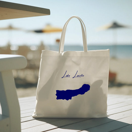 lifestyle image of Lake Lucille Alaska Tote Bag