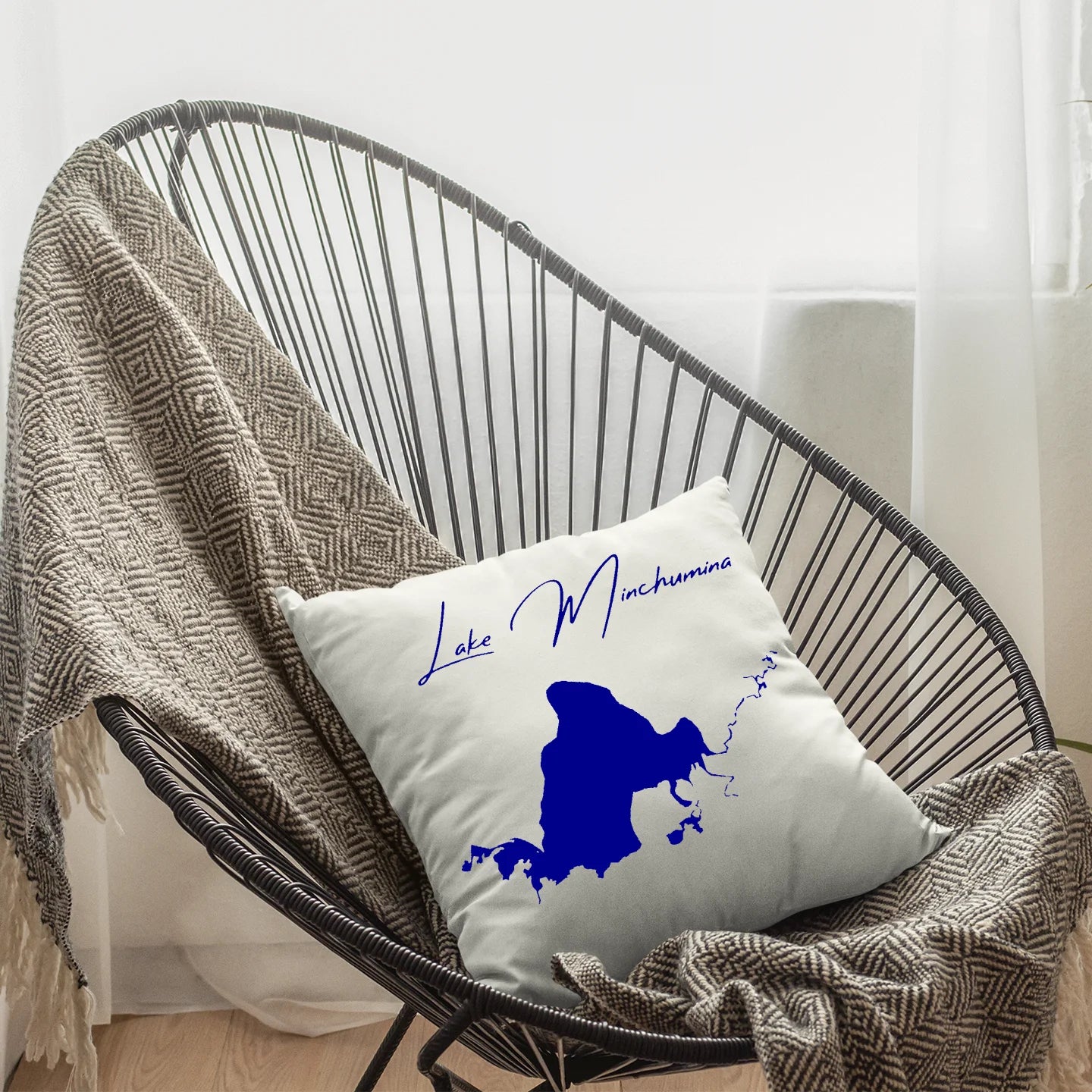 Alaska Lake Minchumina  Pillow lifestyle view