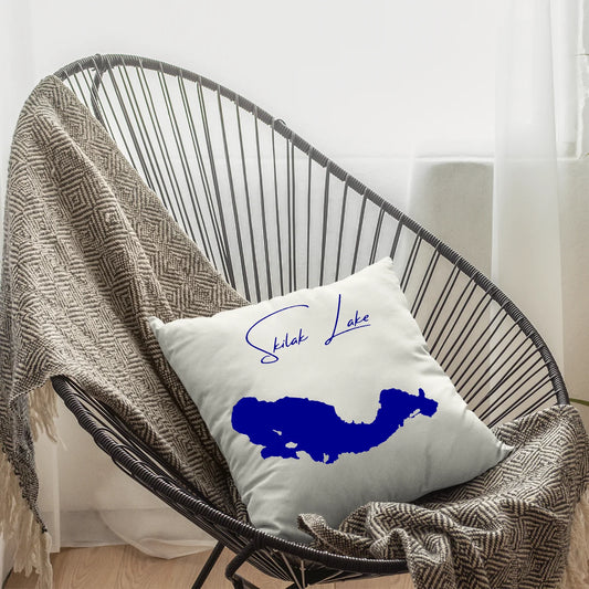 lifestyle image of Skilak Lake Alaska Pillow