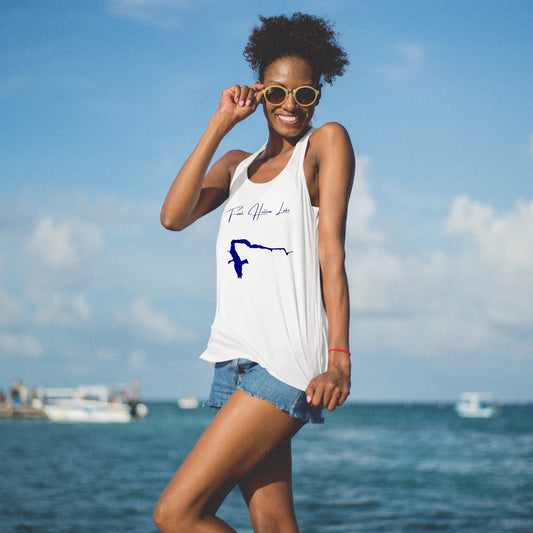 lifestyle image of Fool Hollow Lake Arizona Racerback-Tank