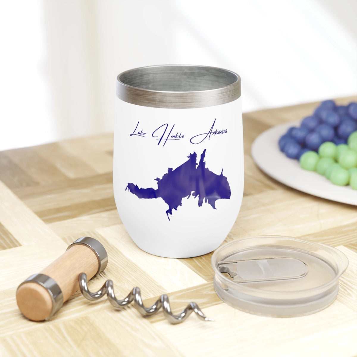 Arkansas  Lake Hinkle  Wine Tumbler lifestyle view