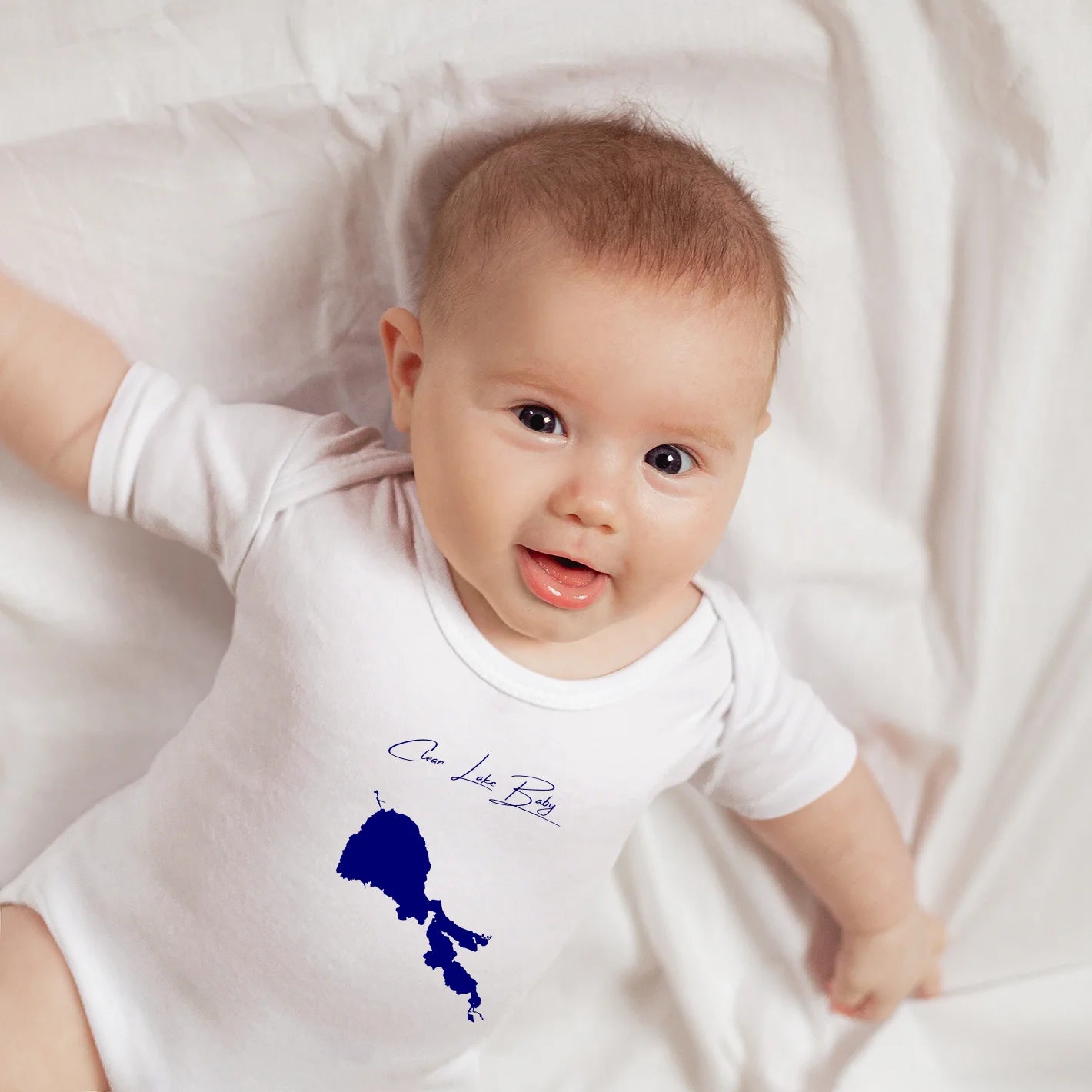 lifestyle image of Clear Lake California Onesie