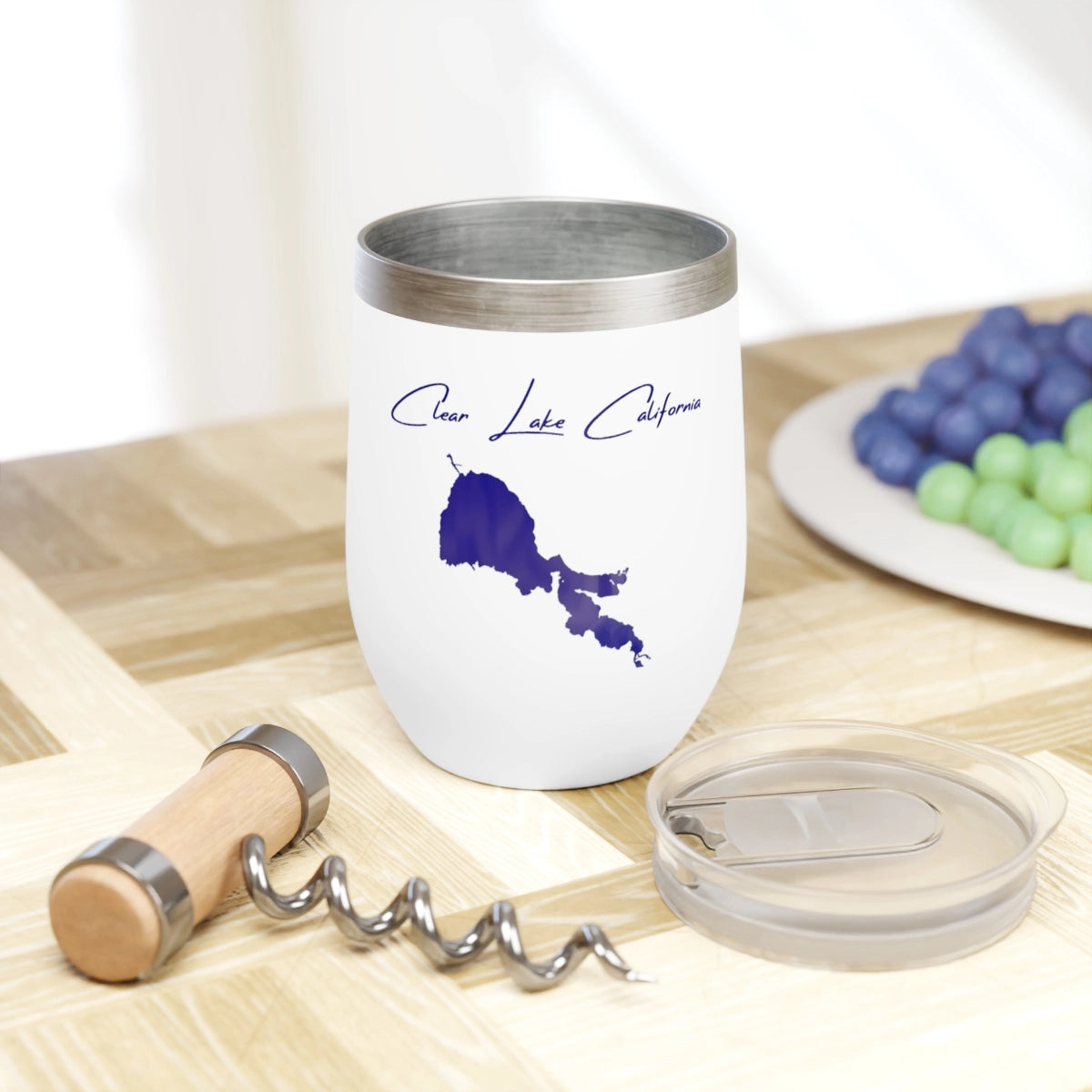 California Clear Lake  Wine Tumbler lifestyle view