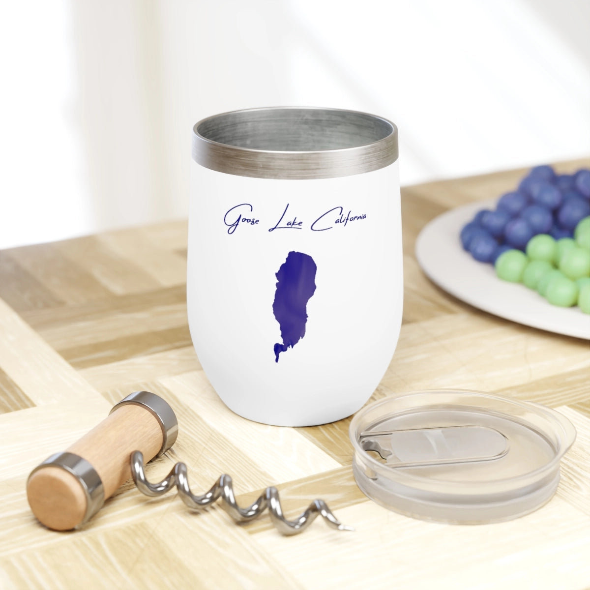 California Goose Lake  Wine Tumbler lifestyle view