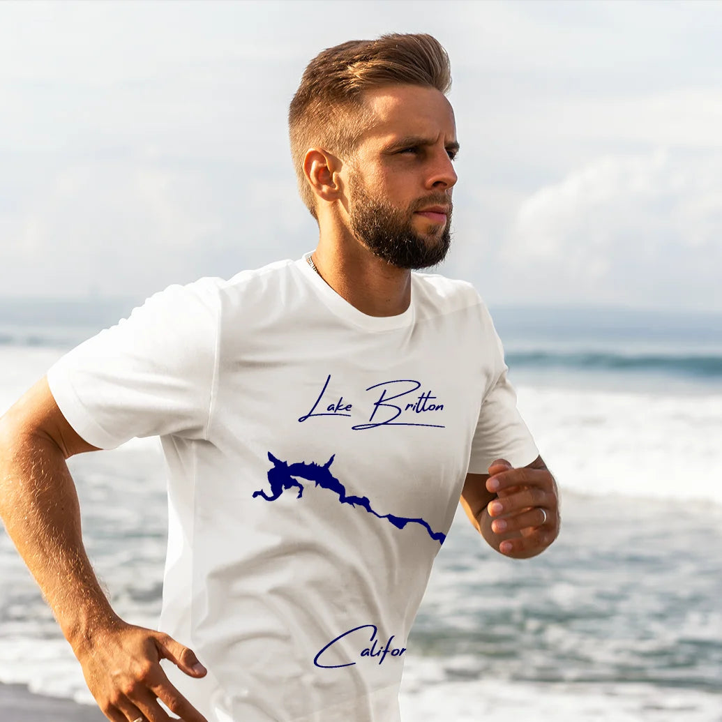 California Lake Britton  T-shirt lifestyle view