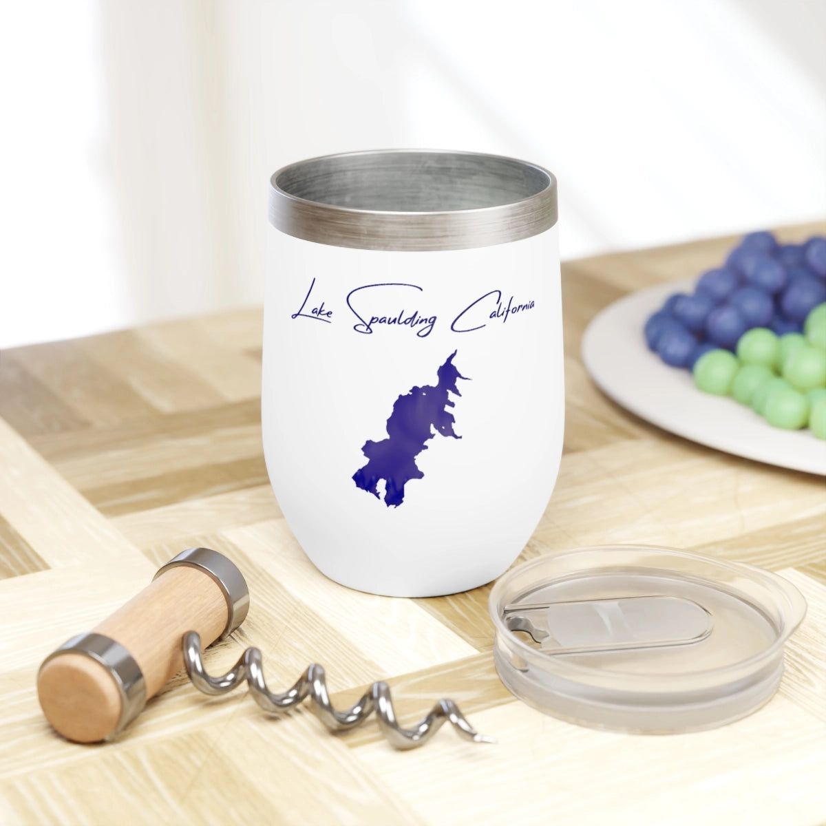 California Lake Spaulding  Wine Tumbler lifestyle view