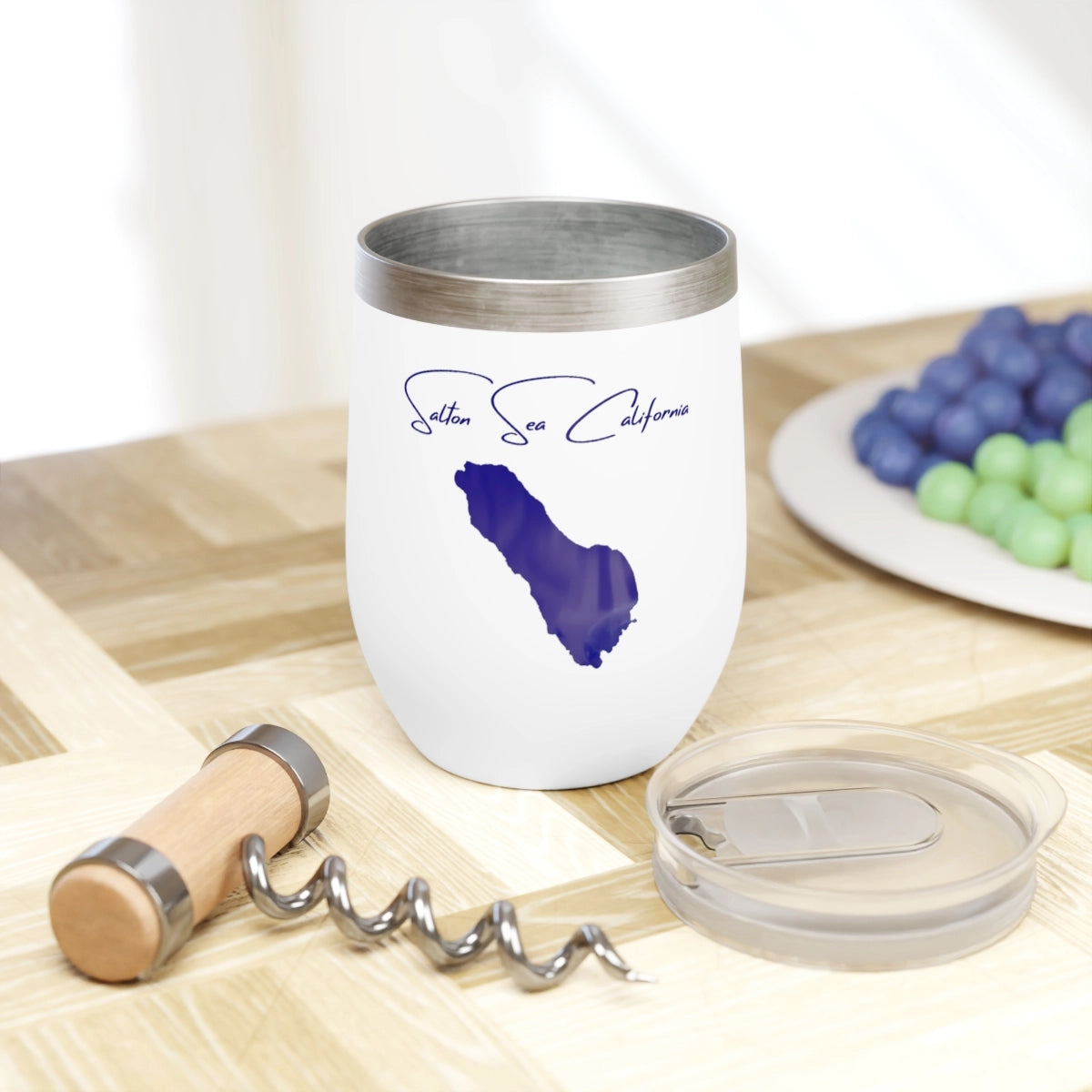 California Salton Sea  Wine Tumbler lifestyle view