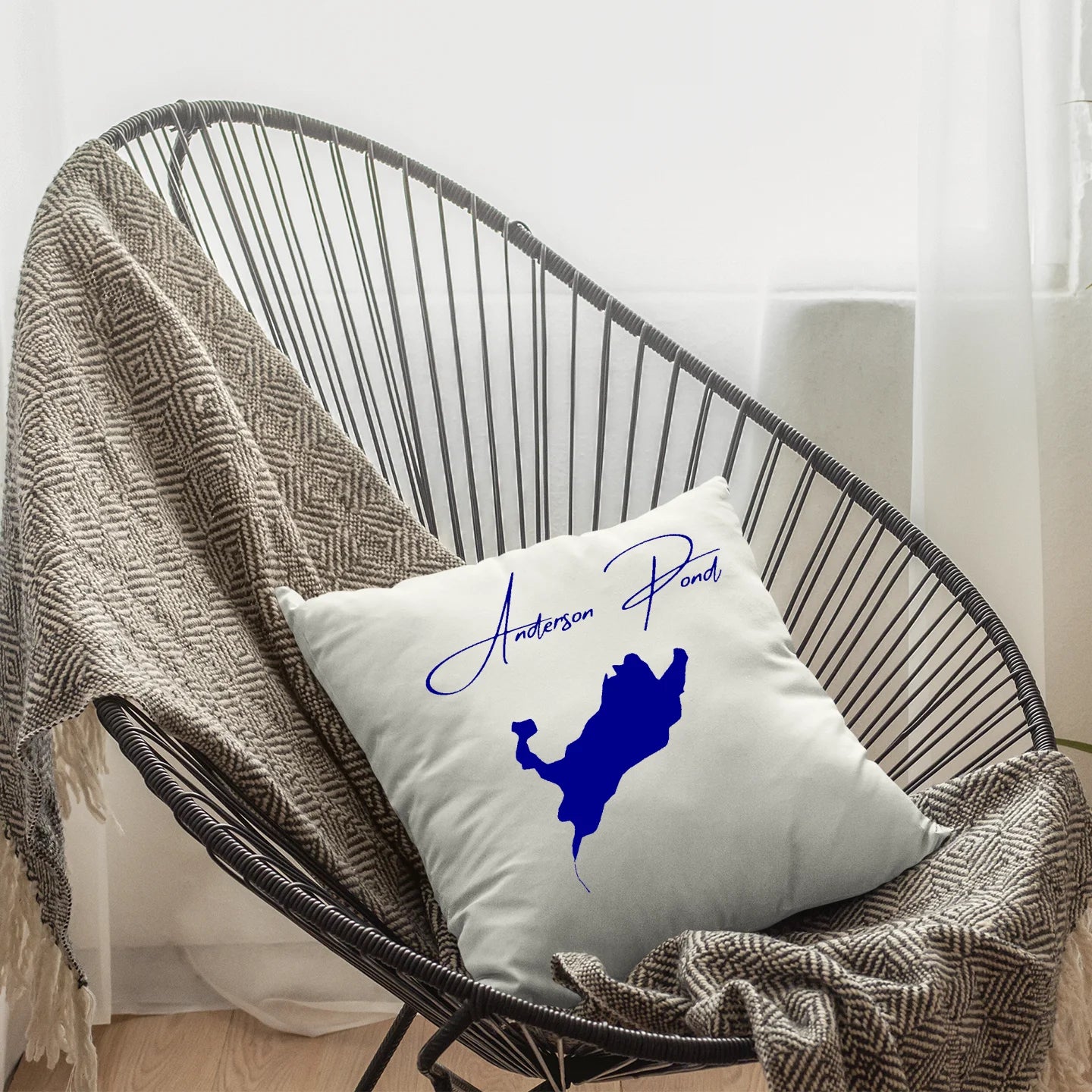 lifestyle image of Anderson Pond Connecticut Pillow