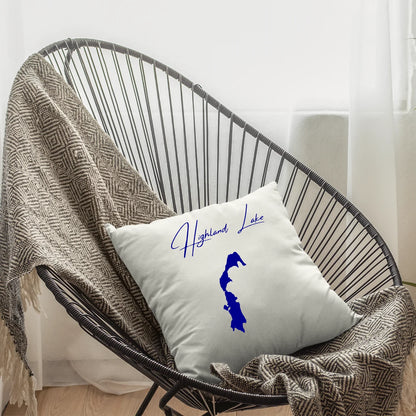 lifestyle image of Highland Lake Connecticut Pillow