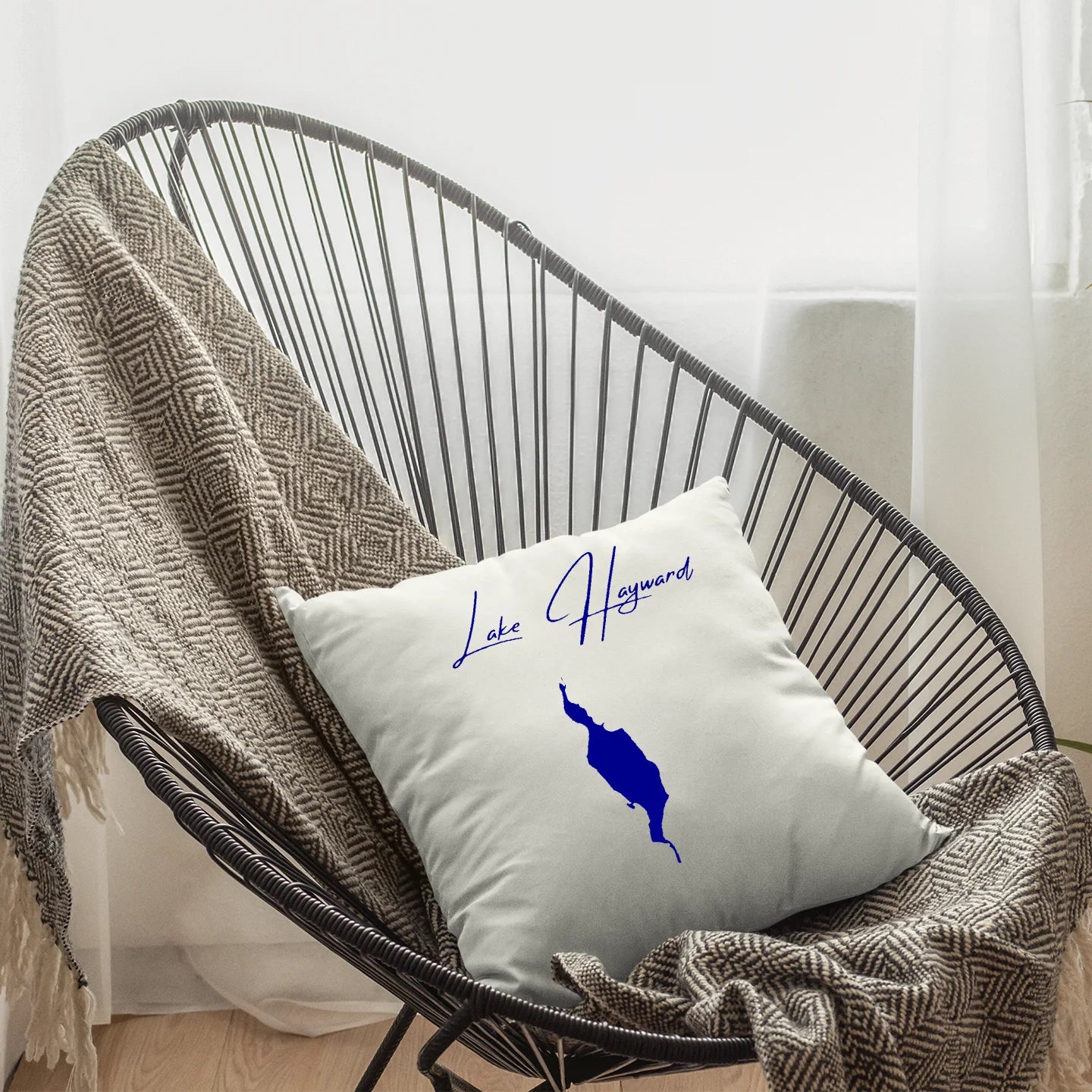 lifestyle image of Lake Hayward Connecticut Pillow