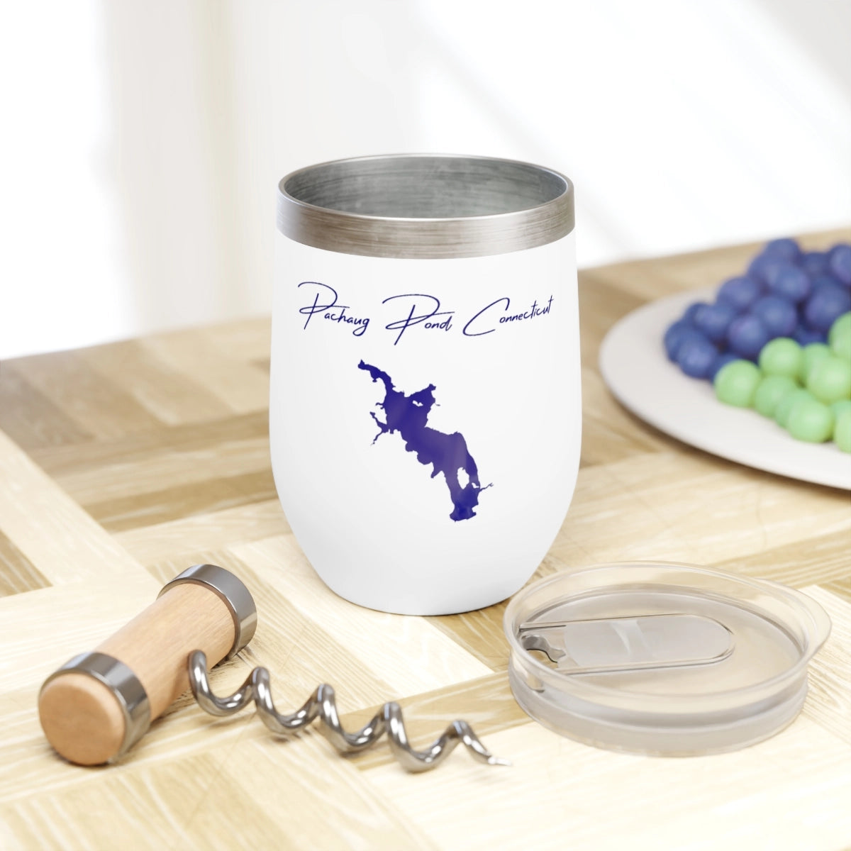 Connecticut Pachaug Pond  Wine Tumbler lifestyle view