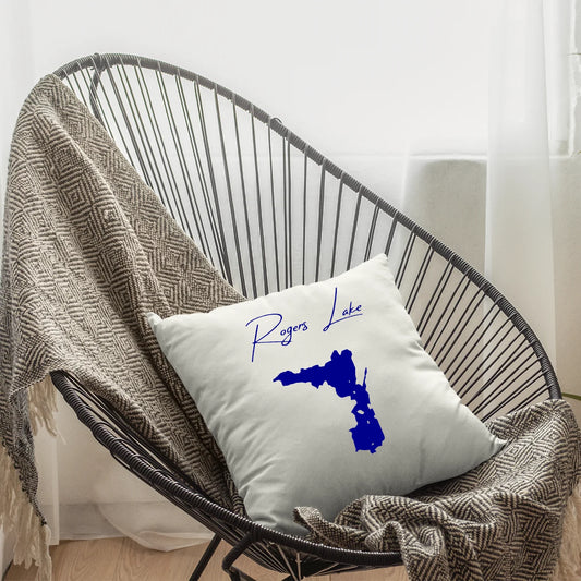 lifestyle image of Rogers Lake Connecticut Pillow