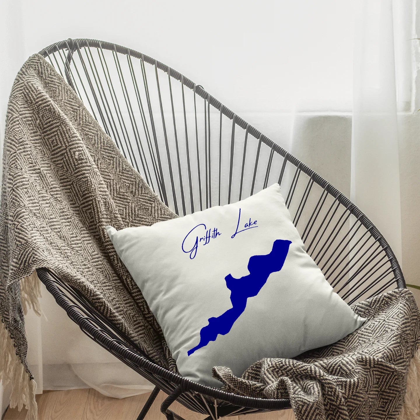 lifestyle image of Griffith Lake Delaware Pillow