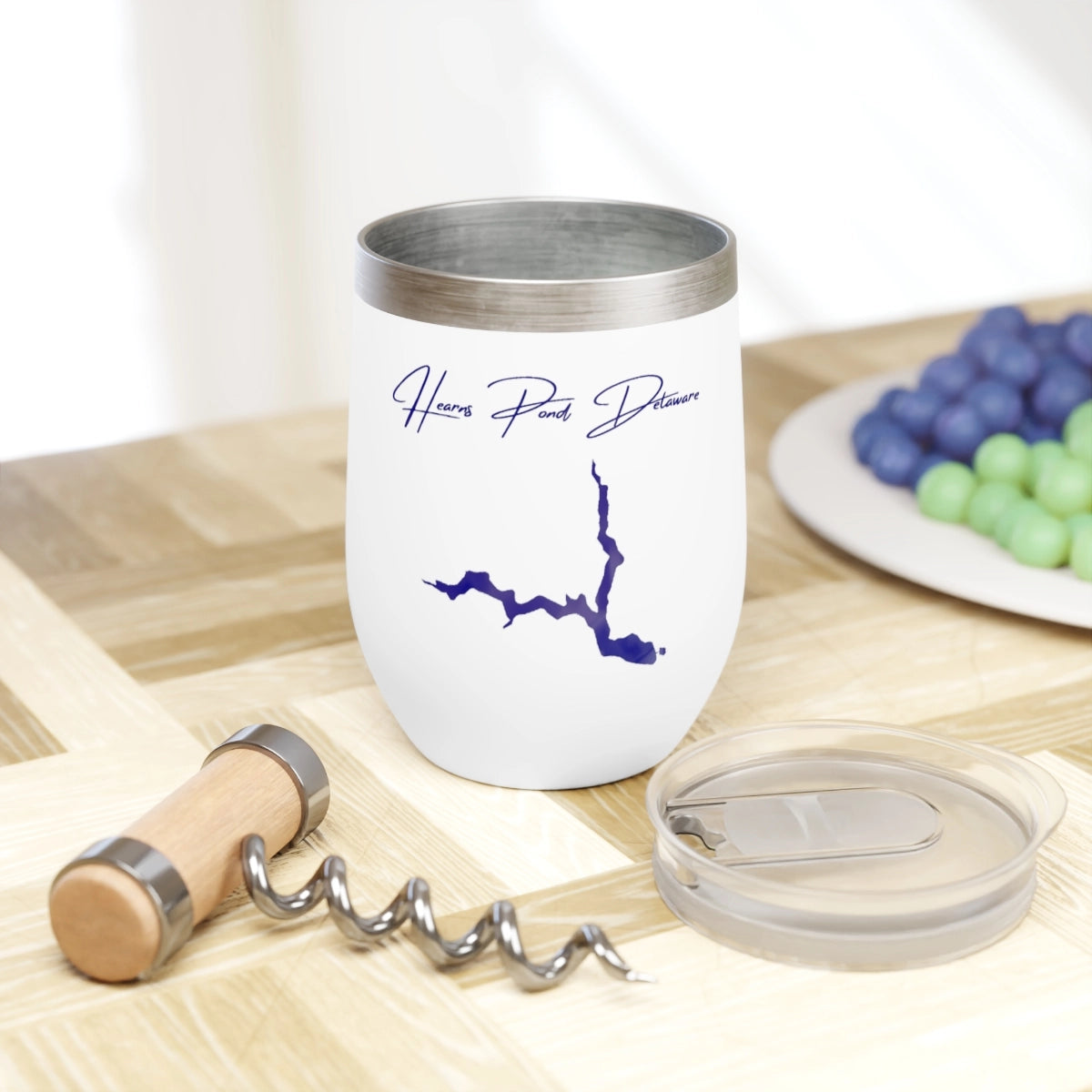 Delaware Hearns Pond  Wine Tumbler lifestyle view