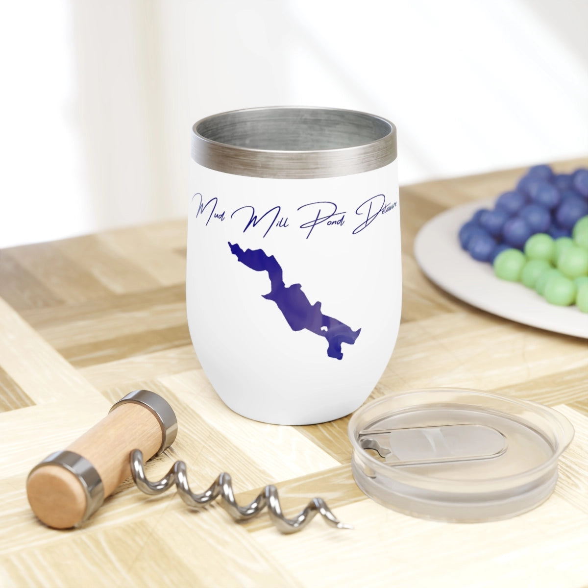 Delaware  Mud Mill Pond  Wine Tumbler lifestyle view