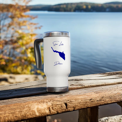 lifestyle image of Silver Lake Delaware Travel Mug