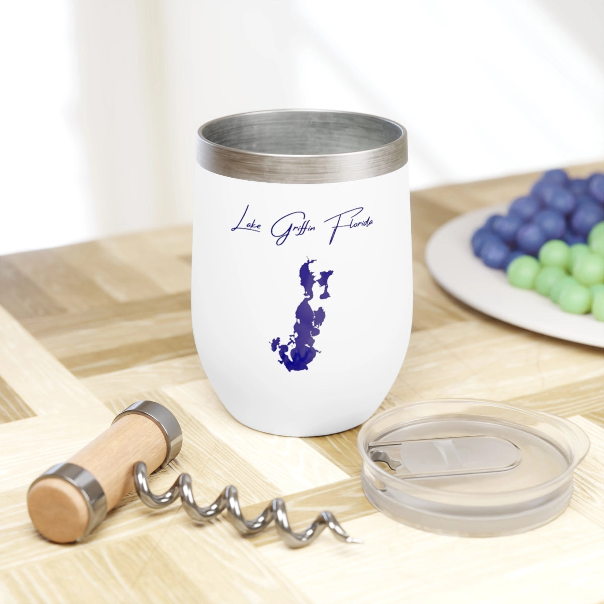 Florida Lake Griffin  Wine Tumbler lifestyle view