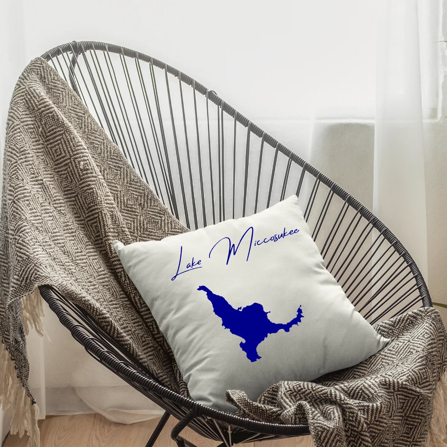 lifestyle image of Lake Miccosukee Florida Pillow