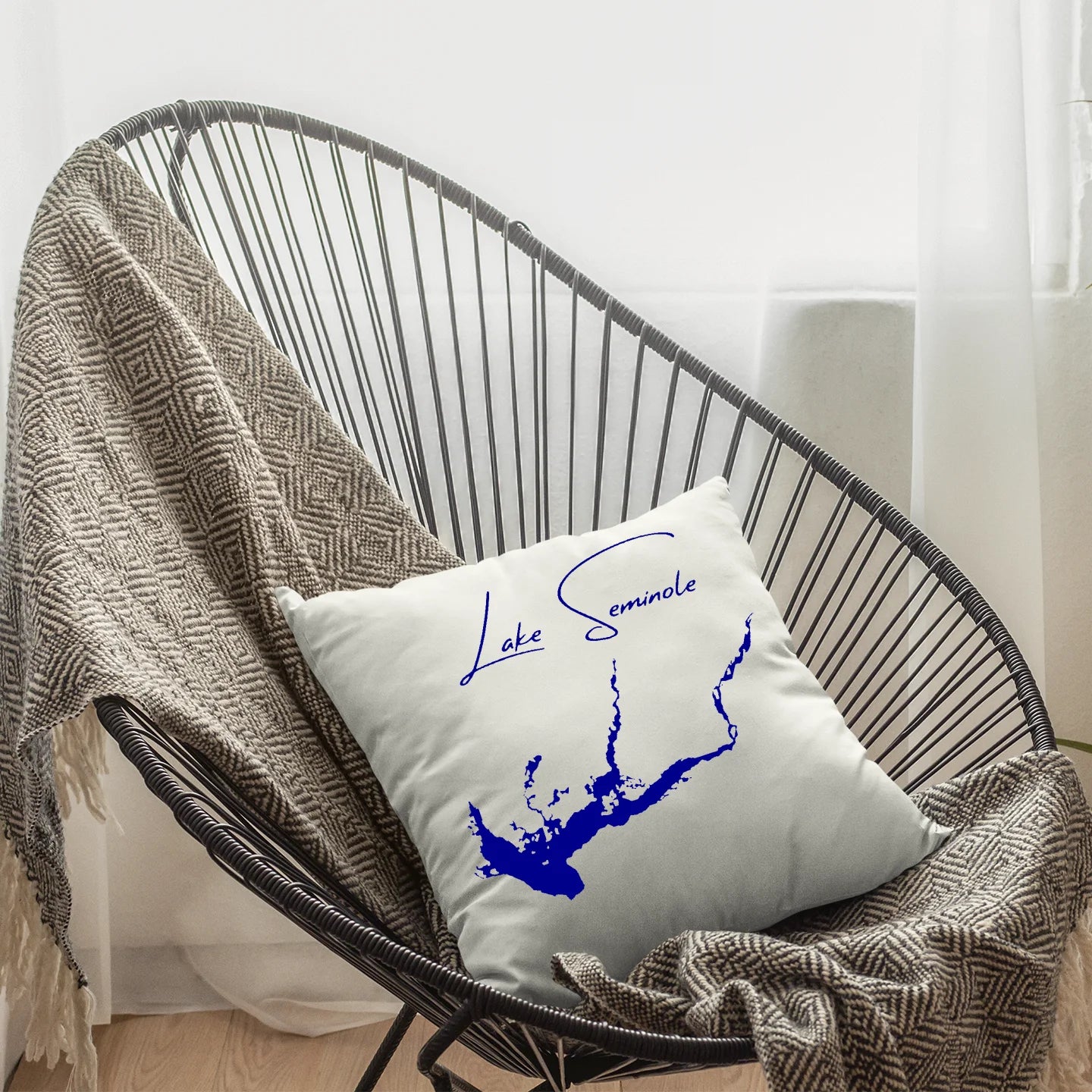 lifestyle image of Lake Seminole Georgia Pillow