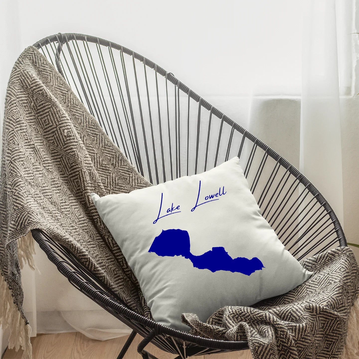 lifestyle image of Lake Lowell Idaho Pillow