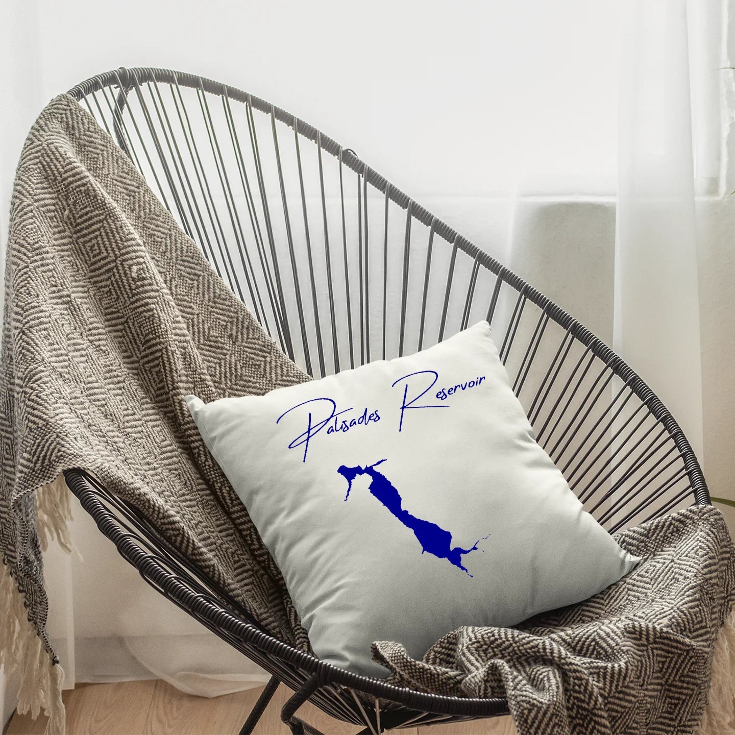 lifestyle image of Palisades Reservoir Idaho Pillow