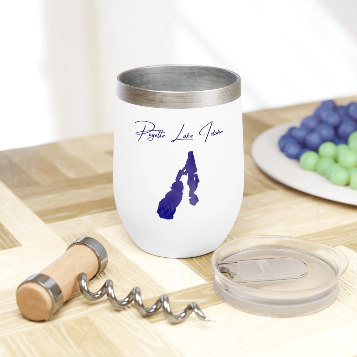 Idaho Payette Lake  Wine Tumbler lifestyle view