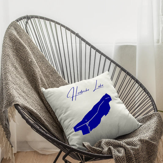 lifestyle image of Heidecke Lake Illinois Pillow