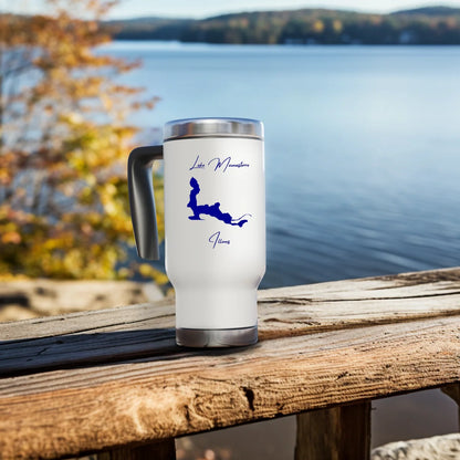 lifestyle image of Lake Mauvaisterre Illinois Travel Mug