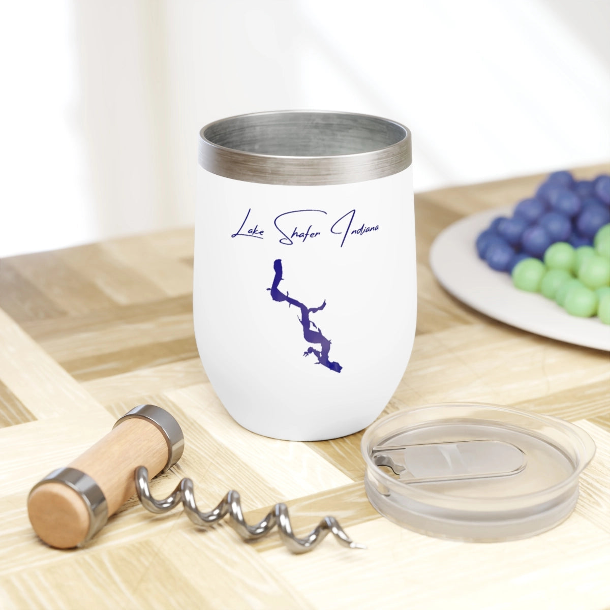 Indiana Lake Shafer  Wine Tumbler lifestyle view