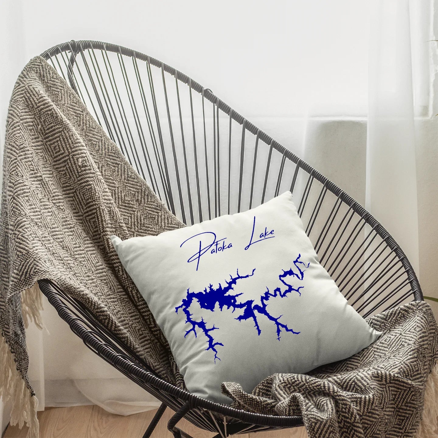 lifestyle image of Patoka Lake Indiana Pillow