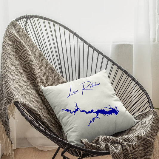 lifestyle image of Lake Rathbun Iowa Pillow