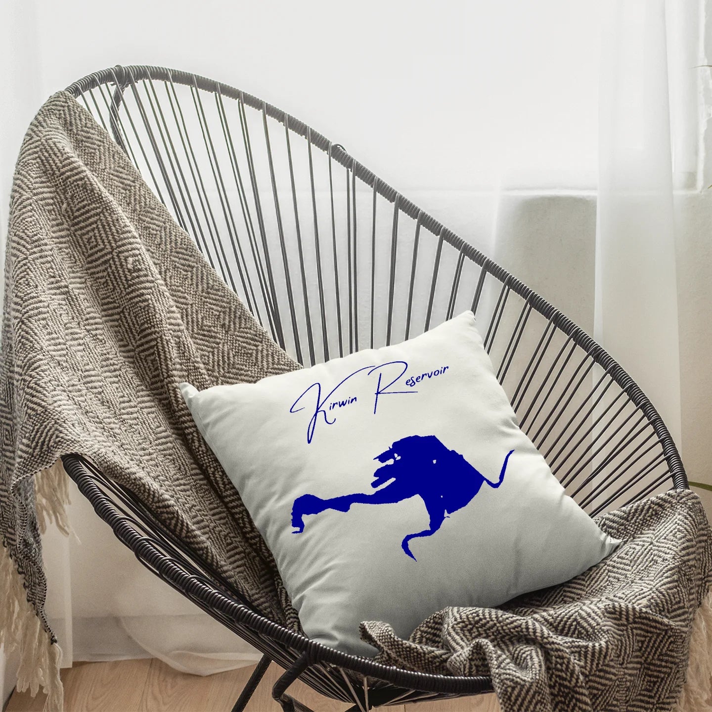 Kansas Kirwin Reservoir  Pillow lifestyle view