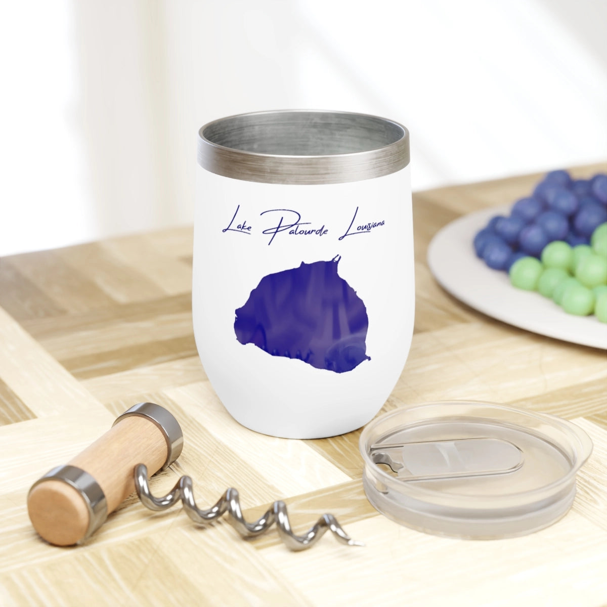 Louisiana Lake Palourde  Wine Tumbler lifestyle view