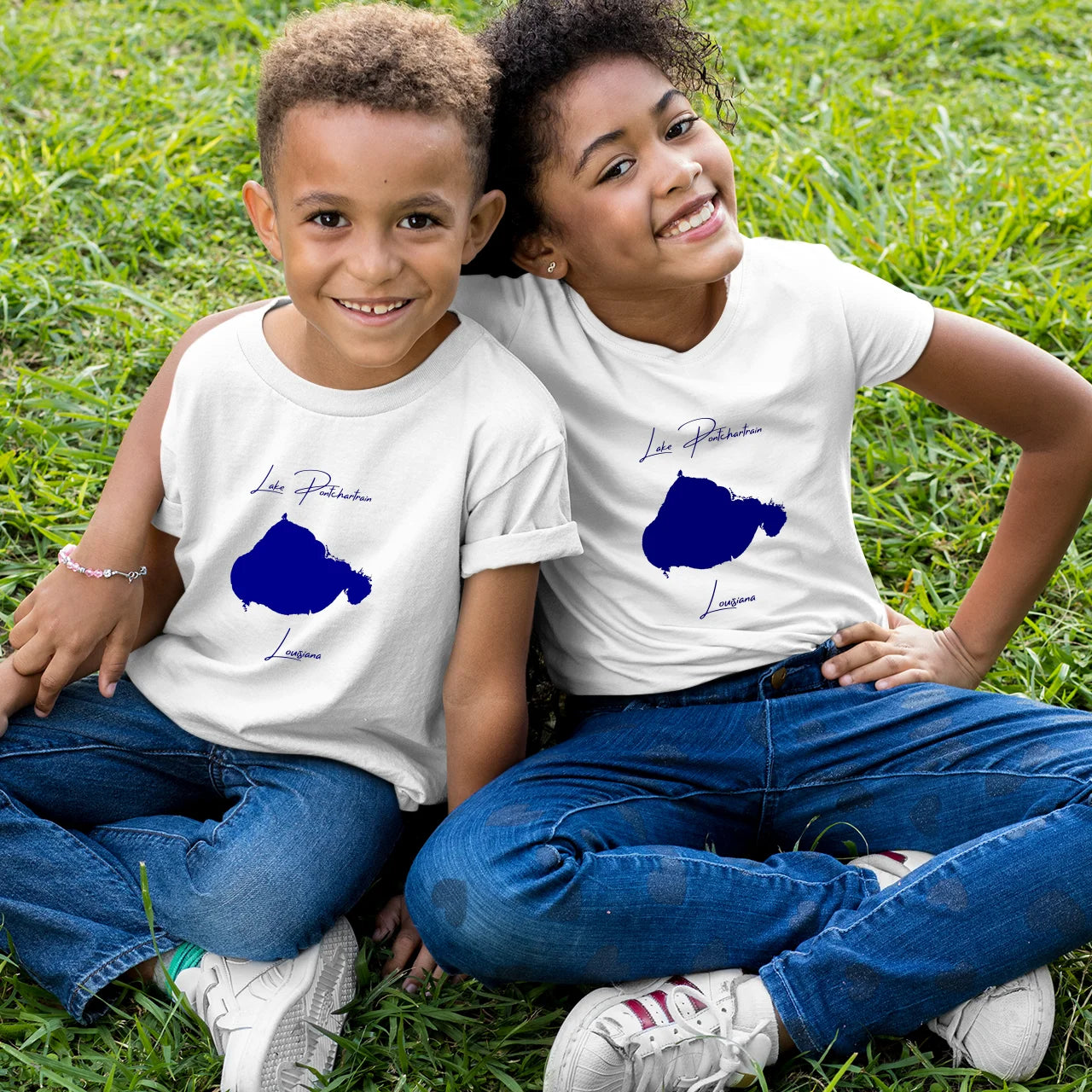 lifestyle image of Lake Pontchartrain Louisiana Youth T-shirt