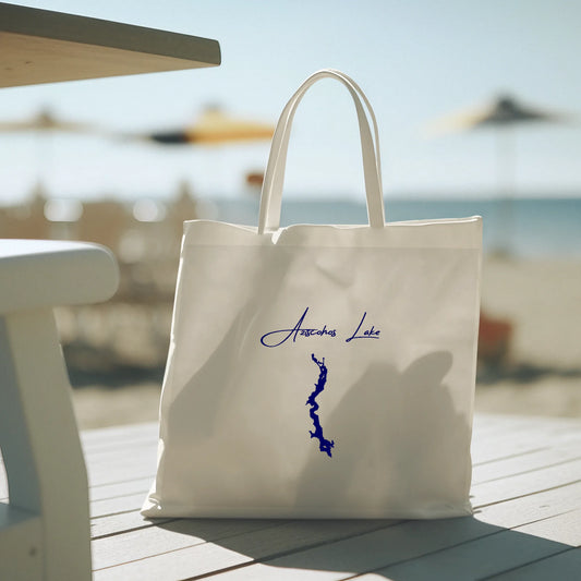 lifestyle image of Aziscohos Lake Maine Tote Bag