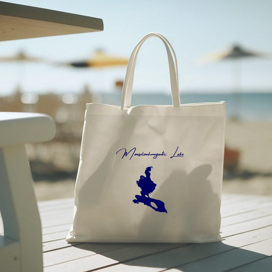 lifestyle image of Mooselookmeguntic Lake Maine Tote Bag