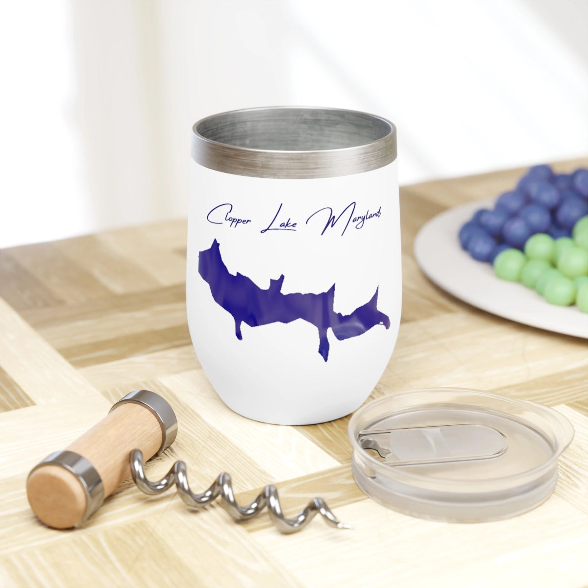 Maryland Clopper Lake  Wine Tumbler lifestyle view