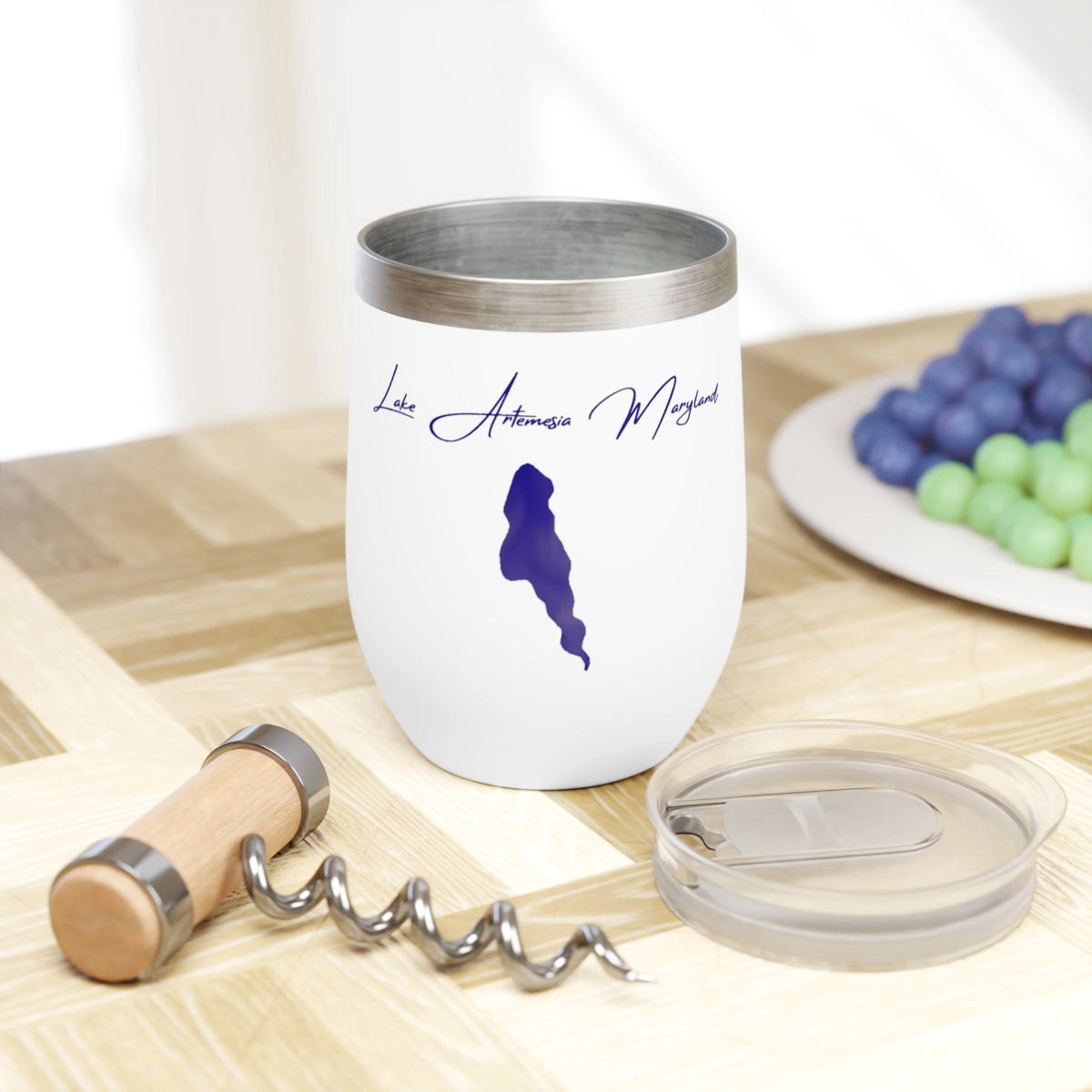 Maryland Lake Artemesia  Wine Tumbler lifestyle view