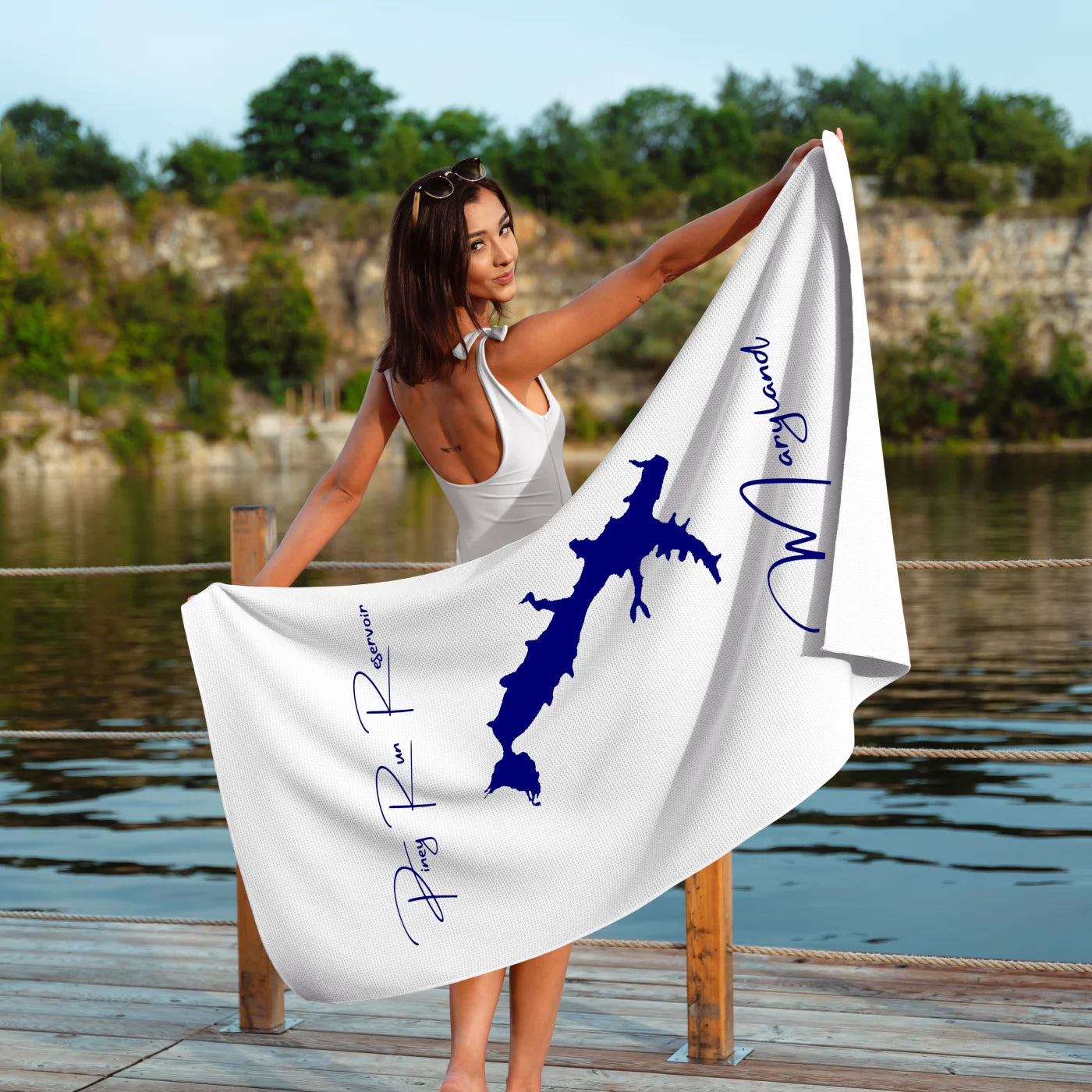 Maryland  Piney Run Reservoir  ToteBag lifestyle view