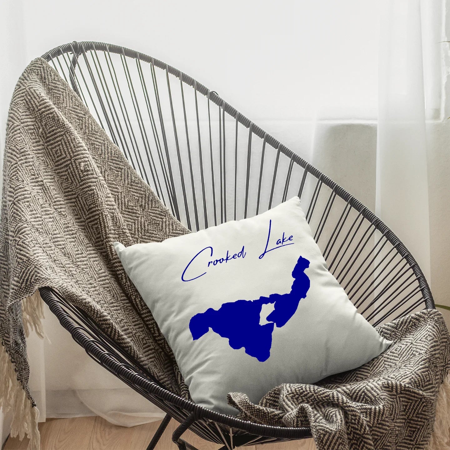 Michigan  Crooked Lake  Pillow lifestyle view