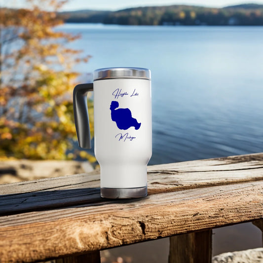 lifestyle image of Houghton Lake Michigan Travel Mug