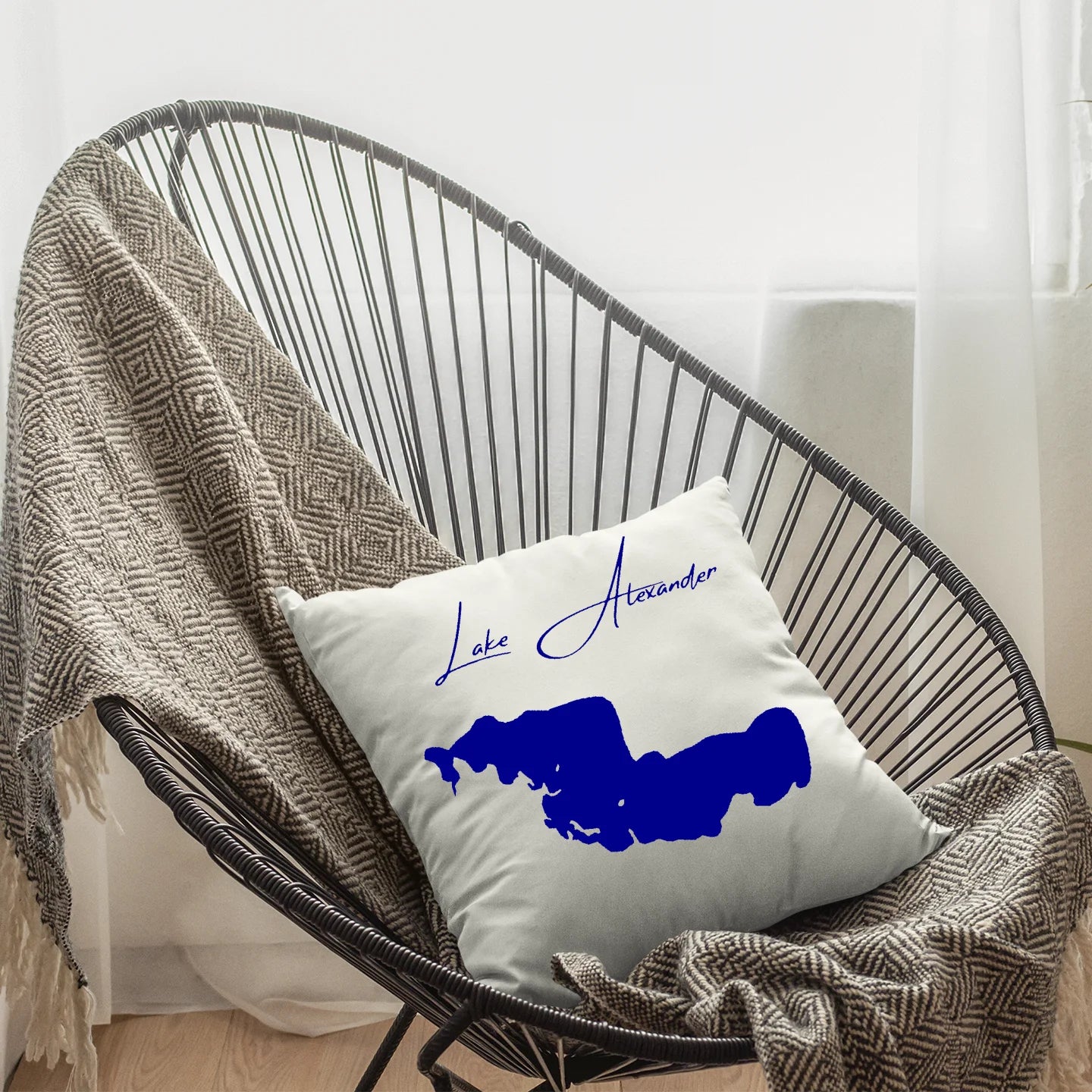 lifestyle image of Lake Alexander Minnesota Pillow