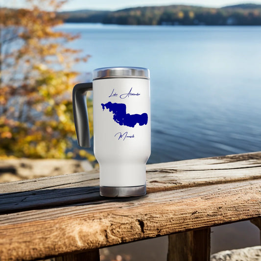 lifestyle image of Lake Alexander Minnesota Travel Mug