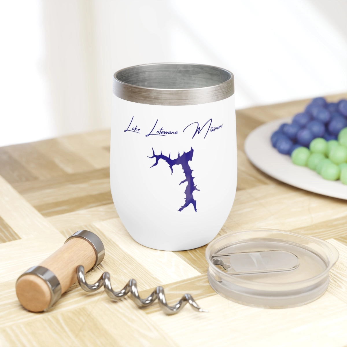 Missouri  Lake Lotawana  Wine Tumbler lifestyle view