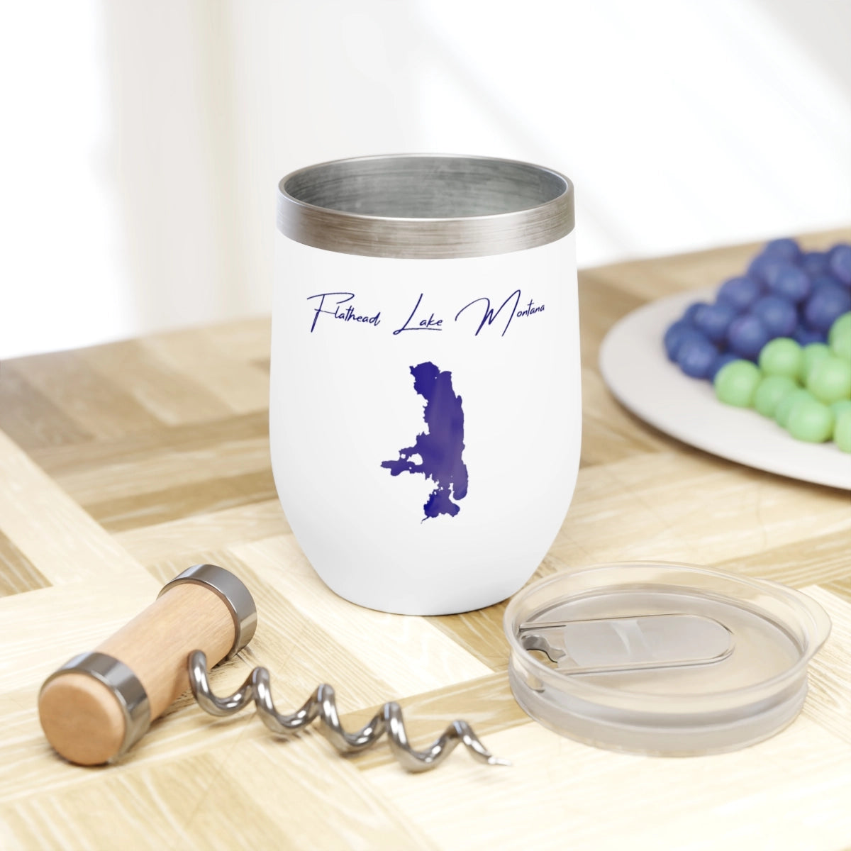 Montana Flathead Lake  Wine Tumbler lifestyle view